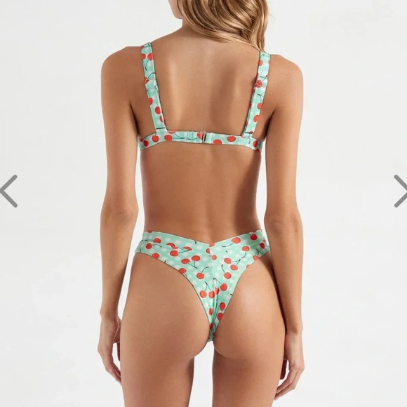 NWT OneOne Swimwear Bikini SET Cherry Crush Kameron Jesse NEW White Blue Red - Picture 8 of 14